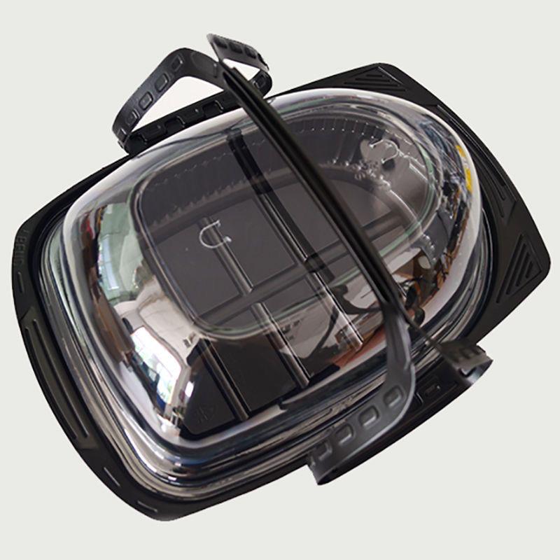 Black Takeout Box with Handle