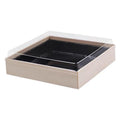 Square Wood-Grain Paper Bento Box